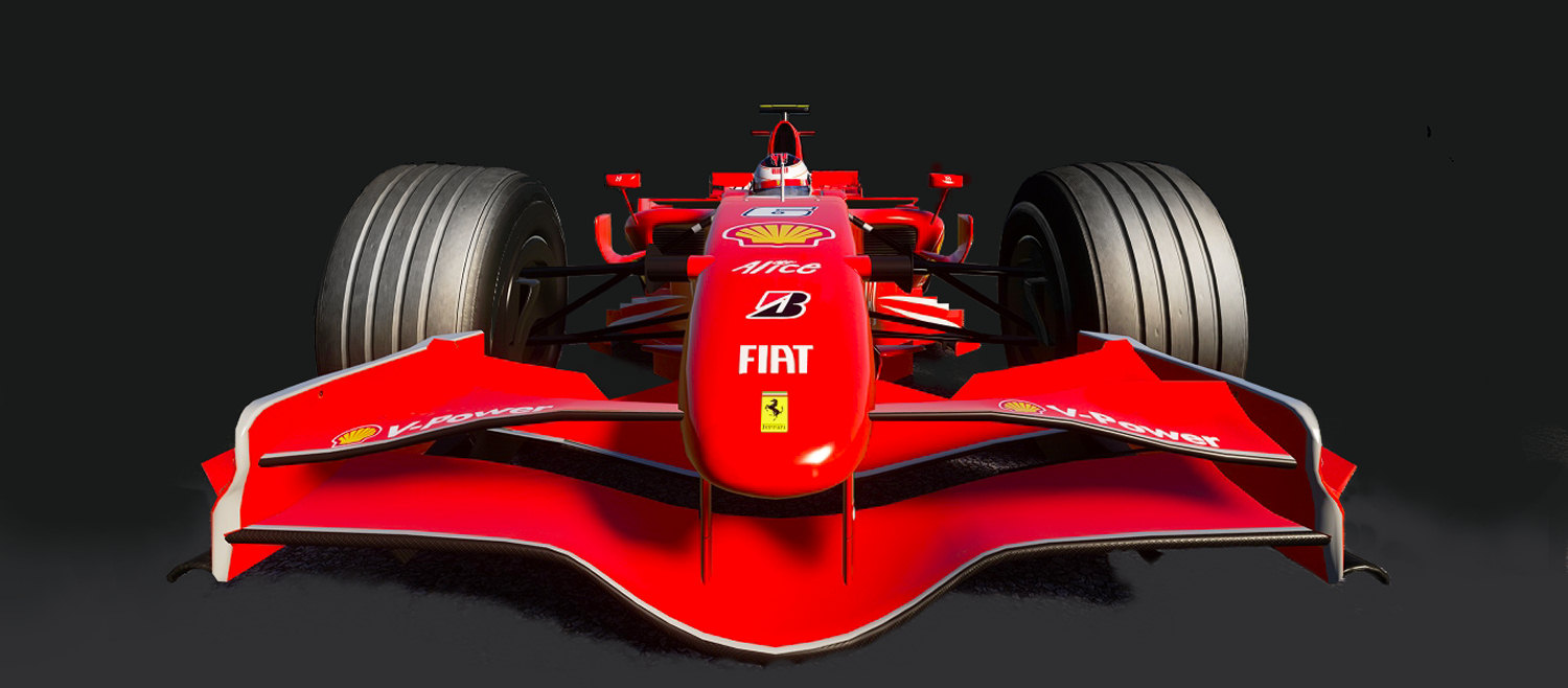 Front wing and nose cone of the replica Ferrari F2007